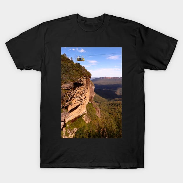 Blue Mountains Cablecar T-Shirt by jwwallace